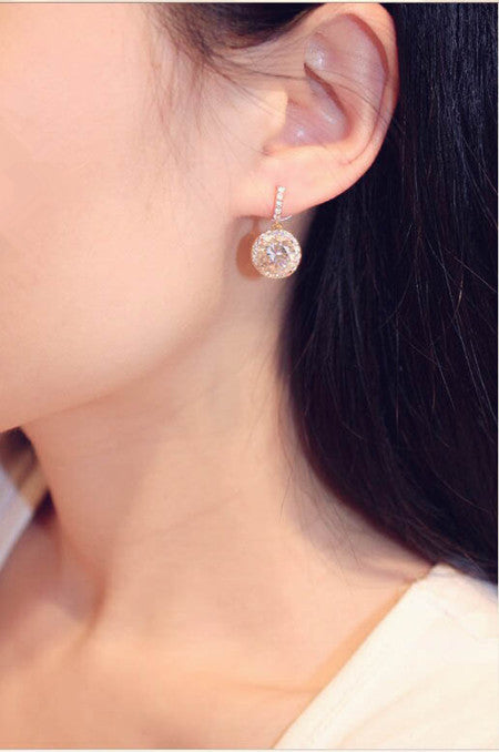 Zircon Temperament Stud Earrings For Women Jewelry