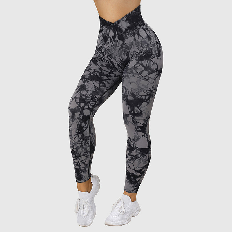 Seamless Tie Dye Leggings Women Yoga Pants 0