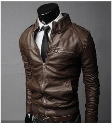 Autumn and winter new style leather men's leather jacket apparels & accessories