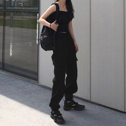 Lace-up leg pocket overalls apparel & accessories