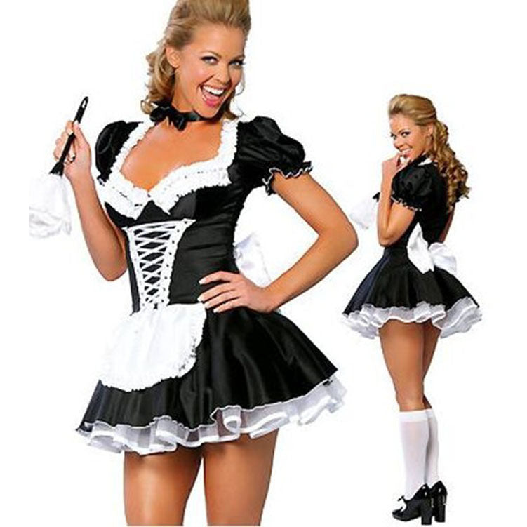 Masquerade Costume Party Maid Cosplay Suit halloween