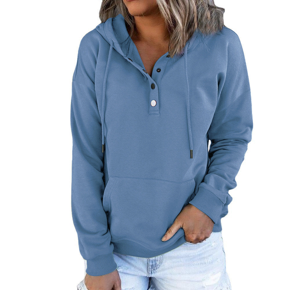 Women's Long-sleeved Loose Casual Hooded Sweater apparels & accessories