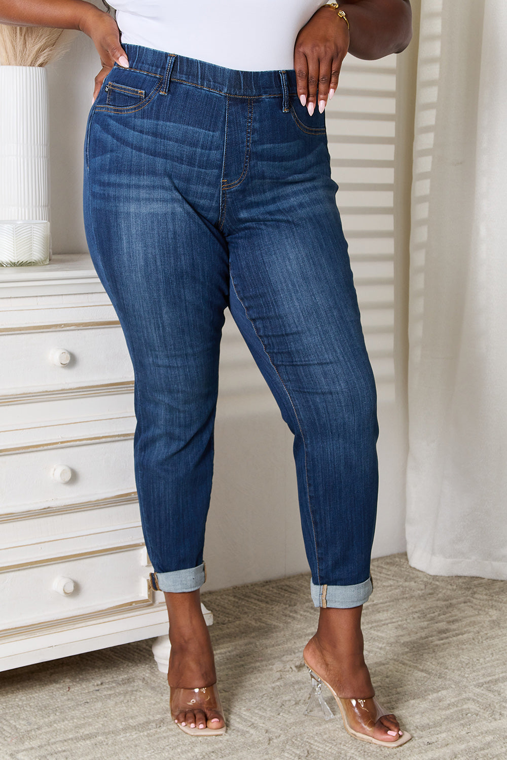 Judy Blue Full Size Skinny Cropped Jeans Bottom wear