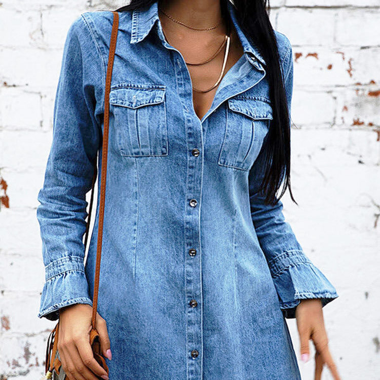 Slim Fit Denim Dress Fashion apparel & accessories