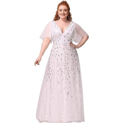 Women's Plus Size Bridesmaid Sequined Net Fishtail Dress Dresses & Tops