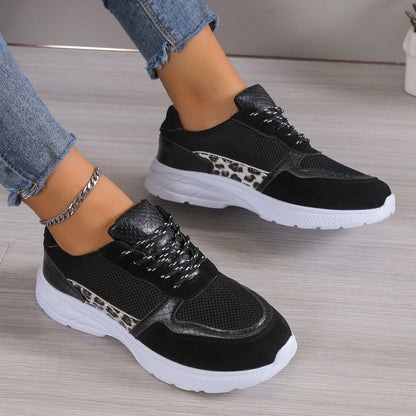 Women's Lace Up Sneakers Breathable Mesh Flat Shoes Shoes & Bags