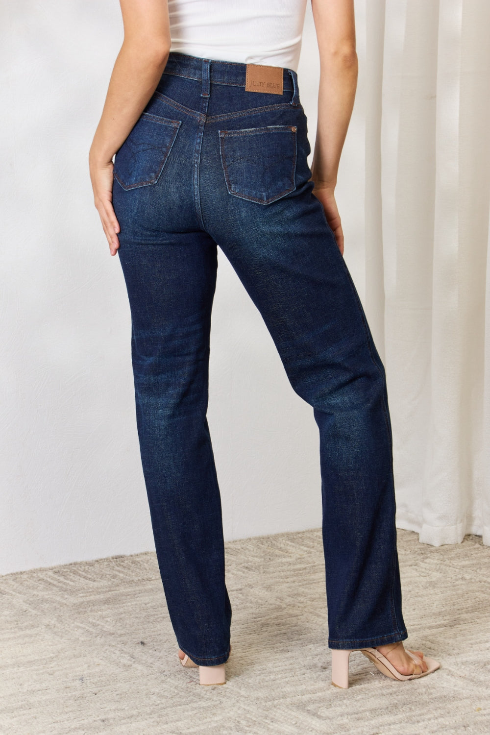 Judy Blue Full Size Button-Fly Straight Jeans Bottom wear