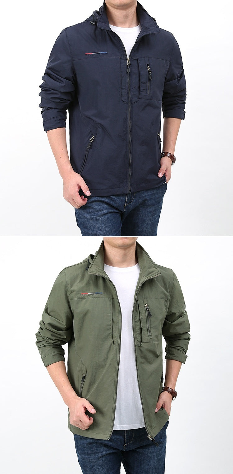 Shell Jacket Men's Casual Fashion Spring And Autumn Outdoor Loose apparels & accessories