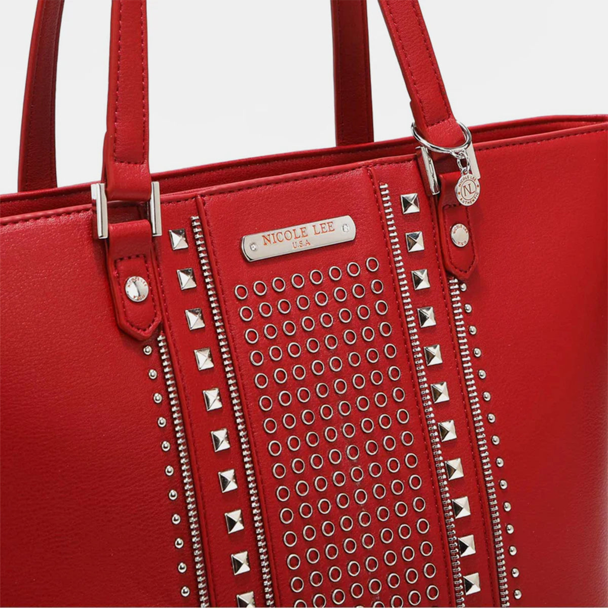 Nicole Lee USA Studded Decor Tote Bag apparel & accessories