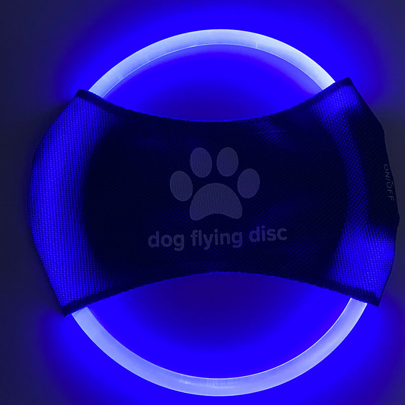 Dog Flying Discs Light Glowing LED LuminousTrainning Interactive Toys Pet Products