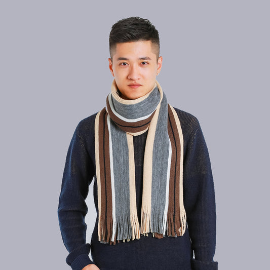 Imitated cashmere color matching casual men's thick scarf Men's Scarves