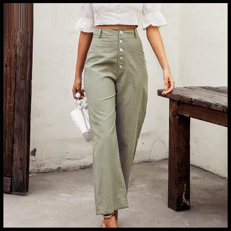 Slim-fit high-rise straight-leg trousers apparel & accessories