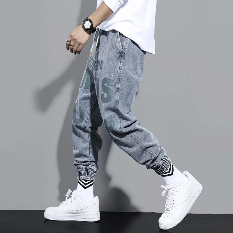 Jeans men's trendy brand loose men's clothing