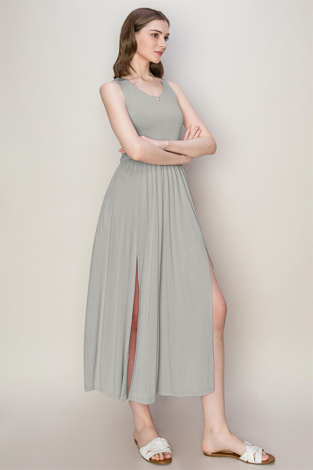 HYFVE Sleeveless Slit Midi Dress Dresses & Tops