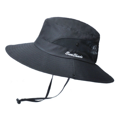 Unisex Summer Foldable Sun Fisherman Hat Men Women Wide Brim Casual Outdoor Travel Beach Sunscreen UV Protection  Sun Hats apparel & accessories