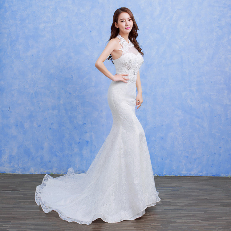 bride wedding fashion lace fishtail skirt Slim Skinny tail wedding dress apparel & accessories