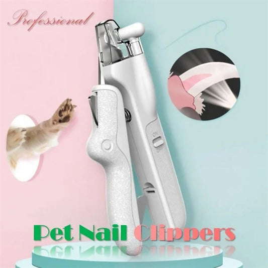 Pet Nail Clippers With LED Light Dogs Cat Nail Scissors 0