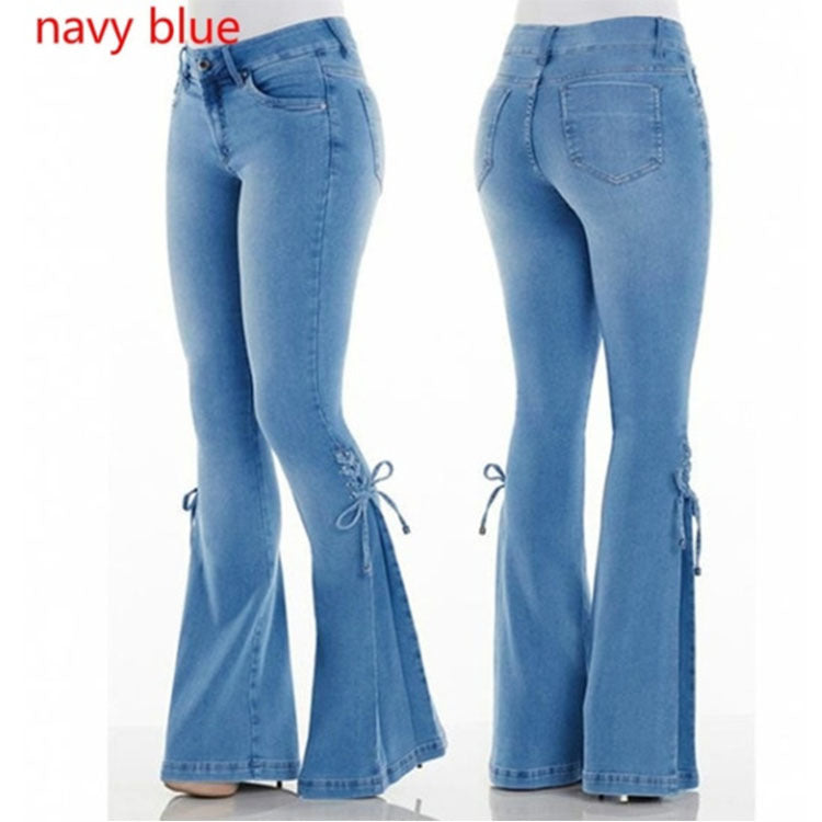 Ladies jeans mid-waisted denim trousers stretch jeans apparel & accessories