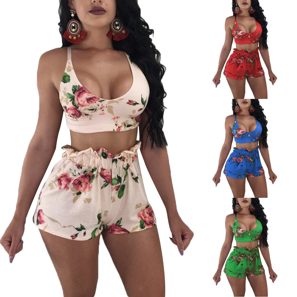 Explosive Print Sexy Summer Two-Piece Suit apparel & accessories