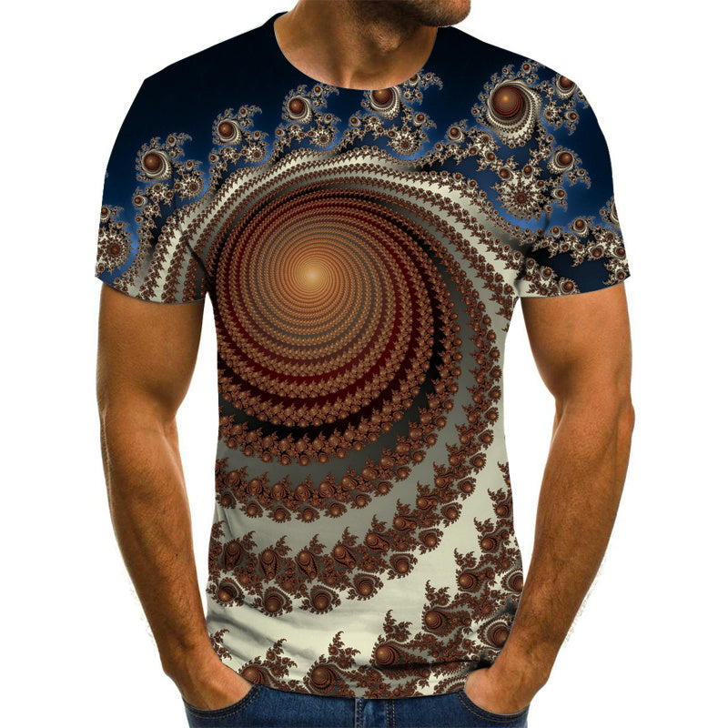 Men's T-shirt summer casual top D printing t-shirt men's T-Shirts & hoodies