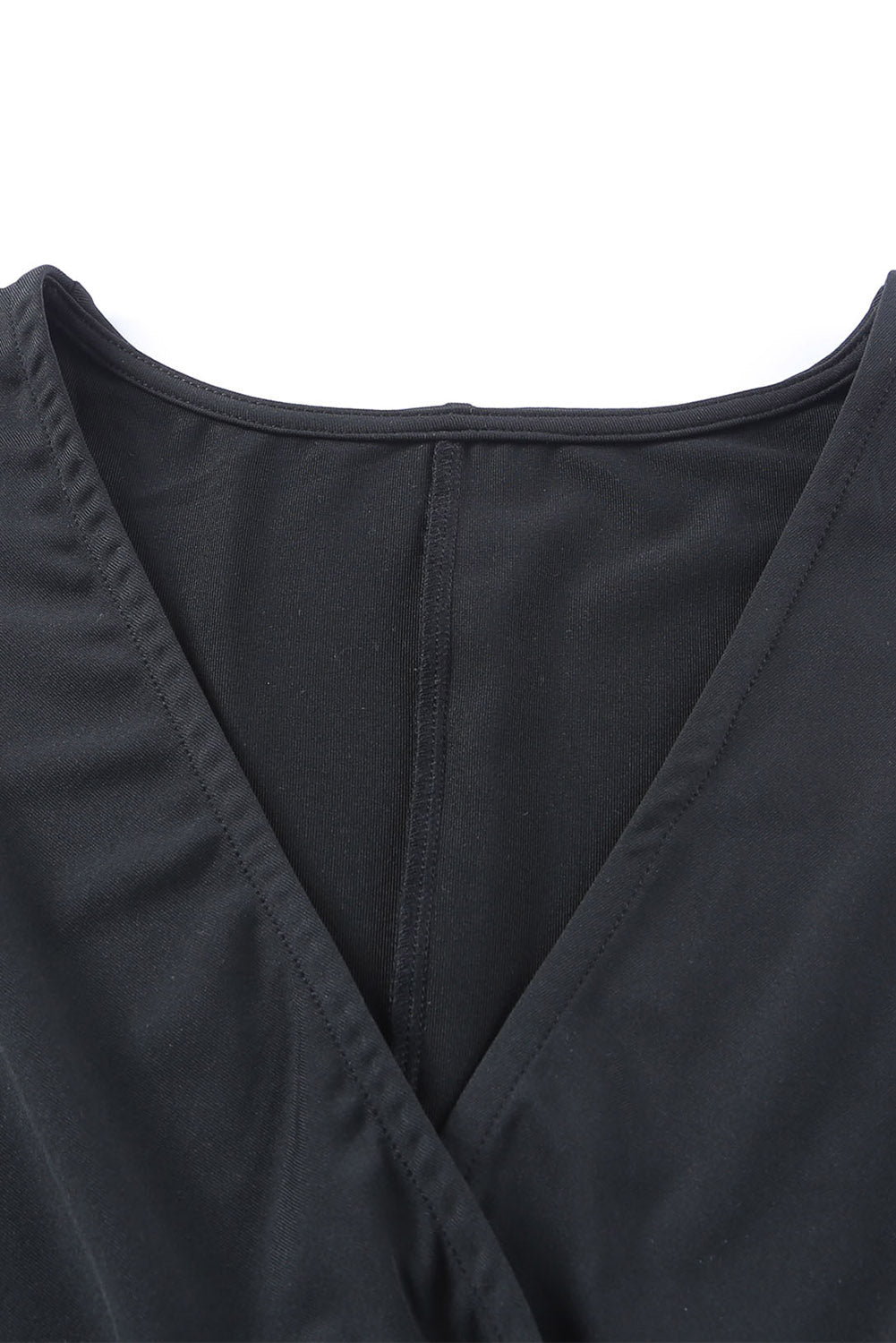 Twisted Plunge Three-Quarter Sleeve Jumpsuit apparel & accessories