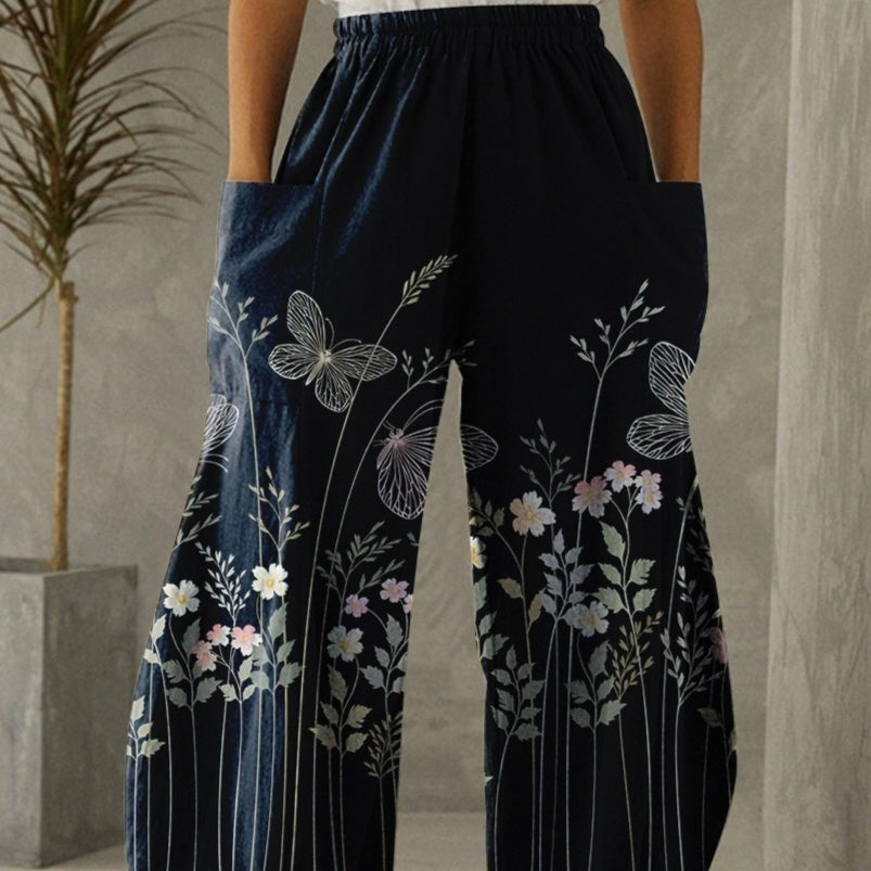 Printed 3D Irregular Wide-leg Pants Casual Wide-leg Trousers apparel & accessories