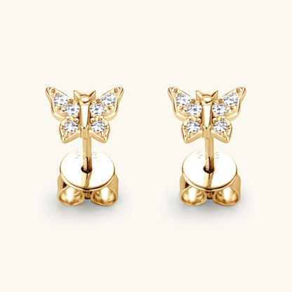 Moissanite 925 Sterling Silver Butterfly Stud Earrings apparel & accessories