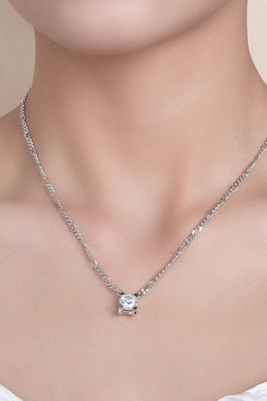 2 Carat Moissanite 925 Sterling Silver Pendant Necklace apparel & accessories