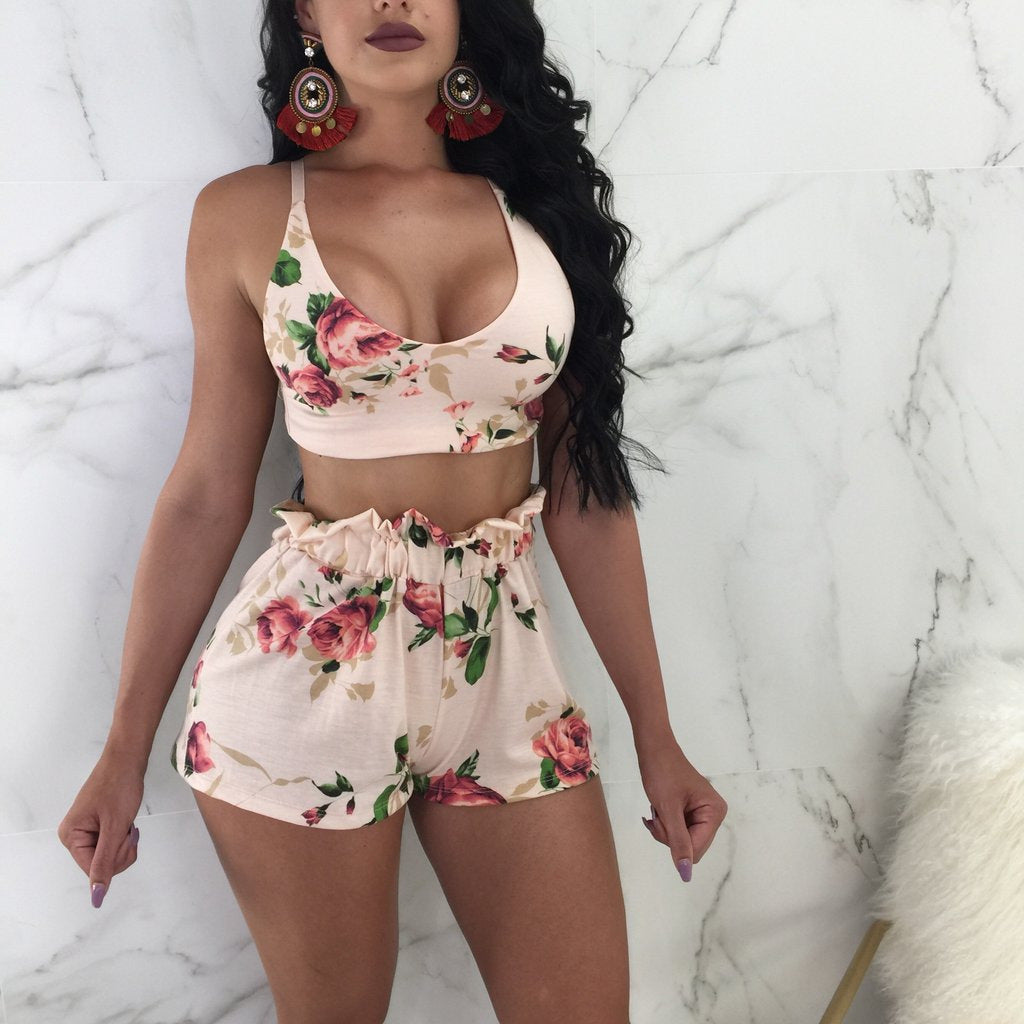 Explosive Print Sexy Summer Two-Piece Suit apparel & accessories