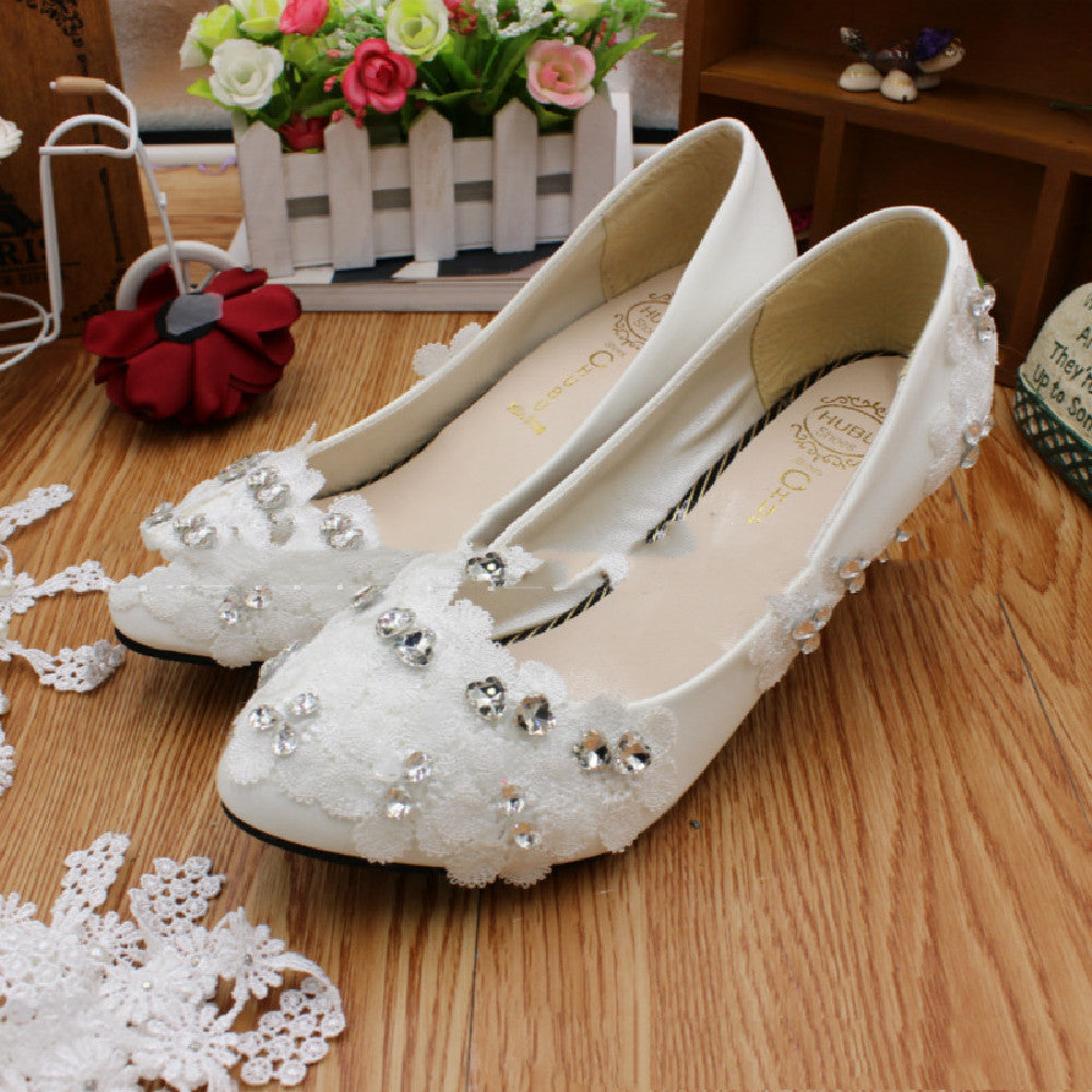 Wedding White Anklet High Heels Shoes & Bags