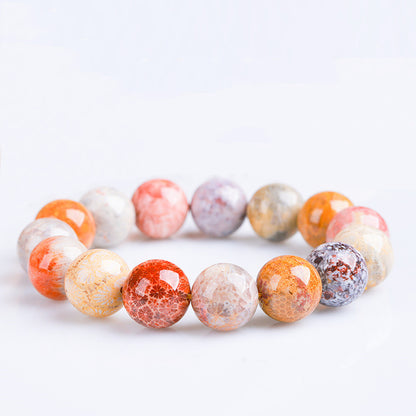 Natural Coral Jade Bracelet Female Big Hand-held Fireworks Jewelry