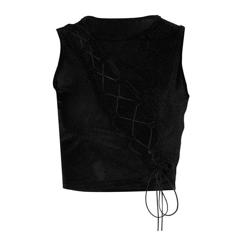 Chest Cutout Strap Sexy Vest apparels & accessories