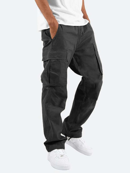 Men's Workwear Drawstring Multi-pocket Casual Pants apparel & accessories