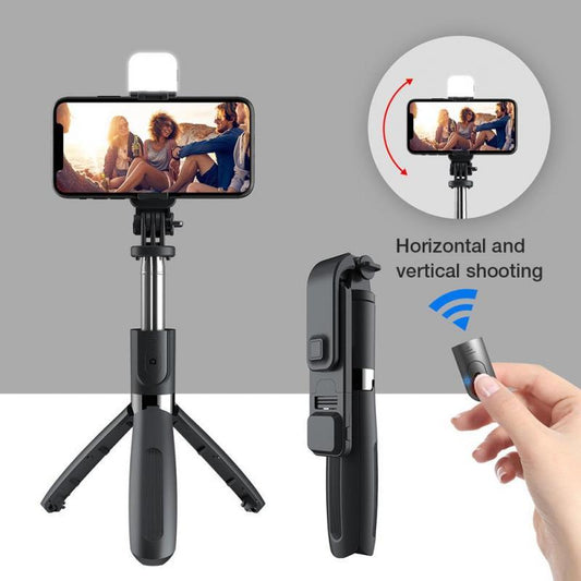 Compatible with Apple, Bluetooth Selfie Stick Mobile Remote Control Tripod HOME
