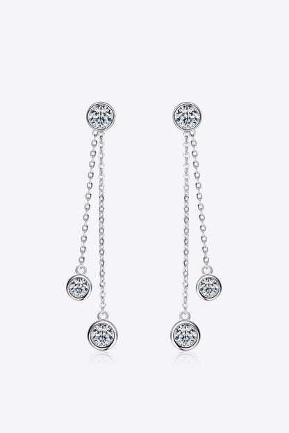 2.6 Carat Moissanite 925 Sterling Silver Earrings jewelry