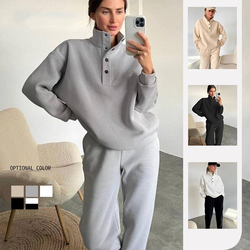 Oversized Pullover Long Pant Set Warm Hoodie apparels & accessories