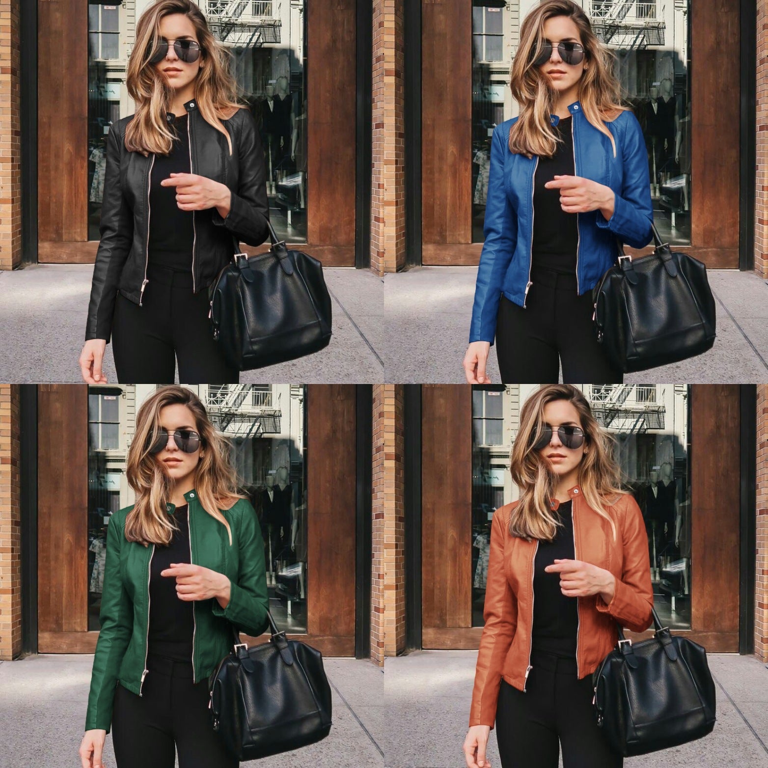 Autumn fashion women leather PU jacket apparels & accessories