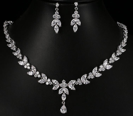 Zircon Simple Bridal Set Jewelry