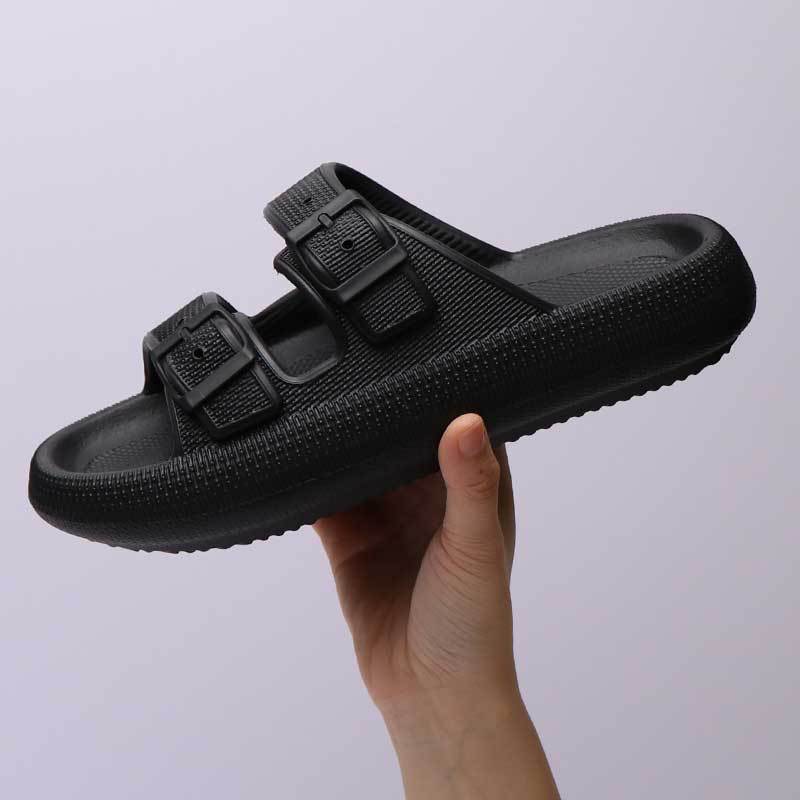 Platform Slippers Women's Summer Buckle Home Shoes Fashion Outdoor Wear Soft Bottom Sandals Shoes & Bags