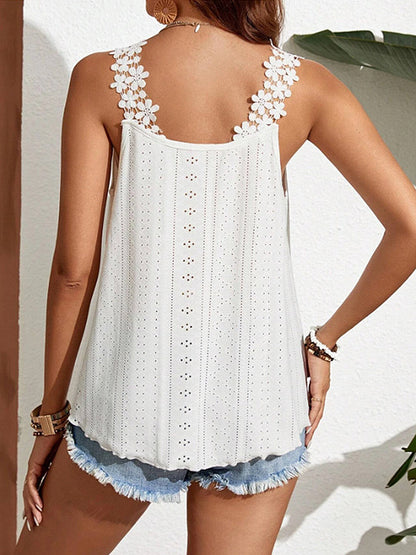 Lace Detail Scoop Neck Tank apparel & accessories