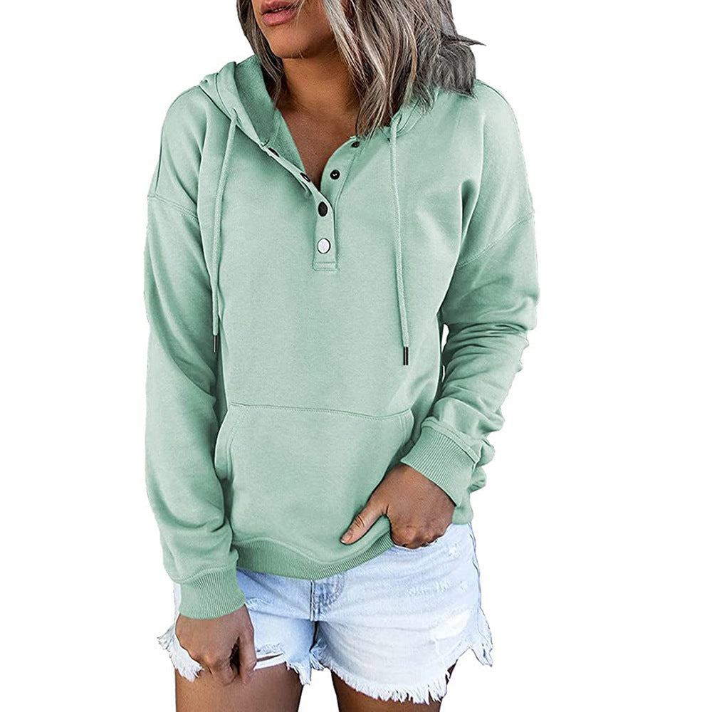 Women's Long-sleeved Loose Casual Hooded Sweater apparels & accessories