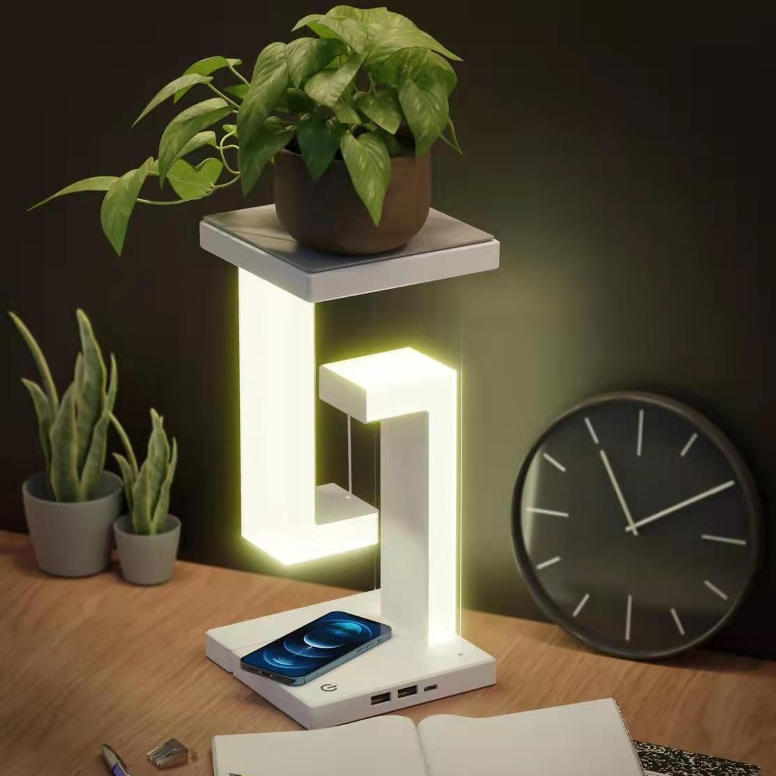 Creative Smartphone Wireless Charging Suspension Table Lamp Balance Lamp Floating For Home Bedroom HOME