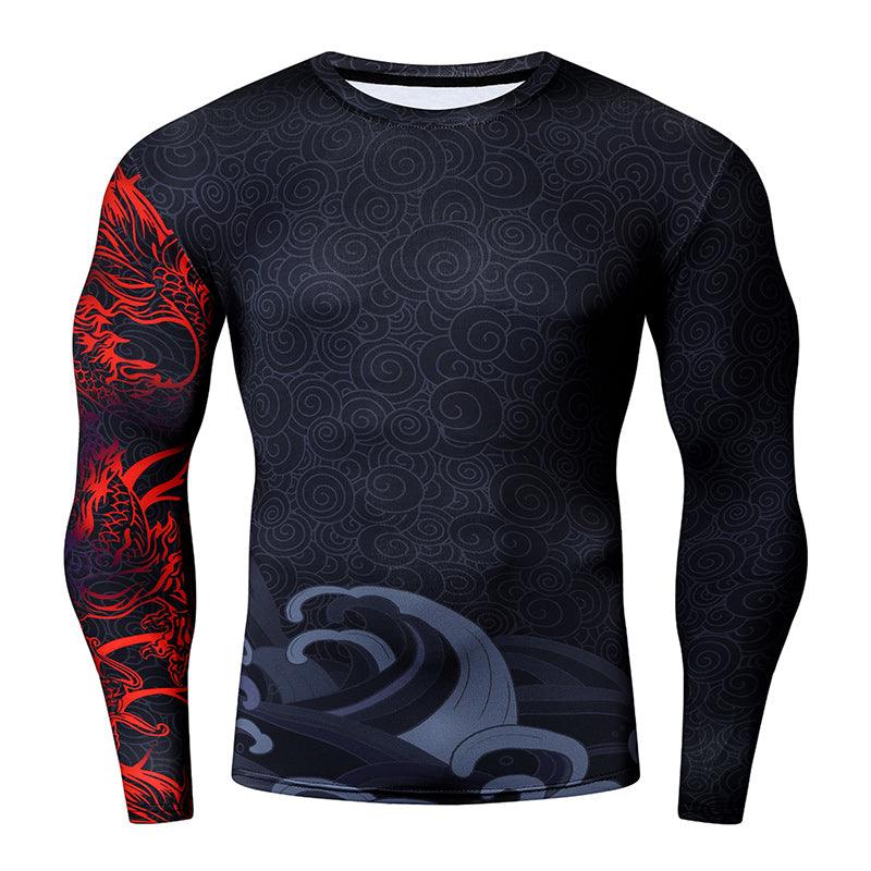 3D Printed Slim Fit Long Sleeve T-Shirt T-Shirt