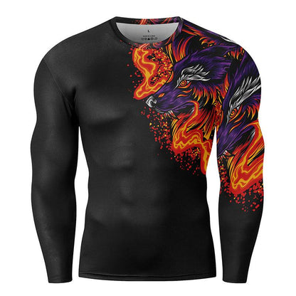 3D Printed Slim Fit Long Sleeve T-Shirt T-Shirt