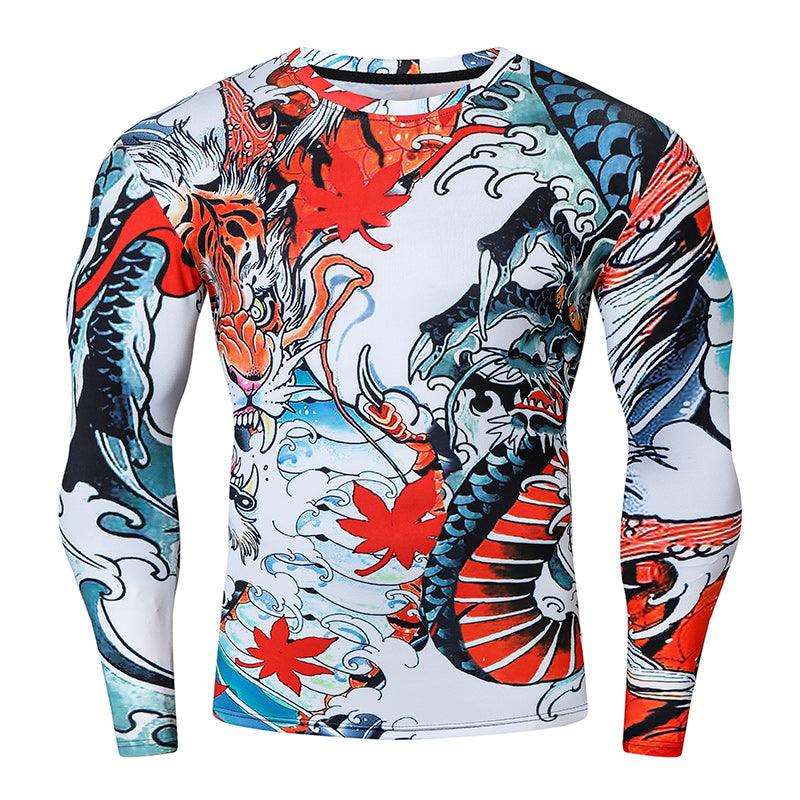 3D Printed Slim Fit Long Sleeve T-Shirt T-Shirt