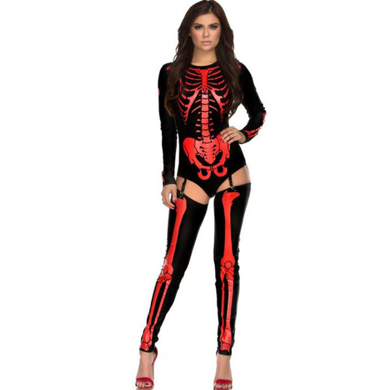 Halloween Cosplay Costume Skull Zombie Uniform halloween