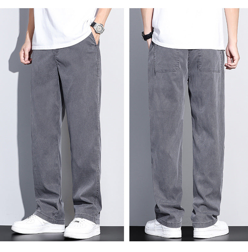 Casual Straight-leg Men's Summer Loose Thin Ice Silk All-matching Casual Pants apparel & accessories