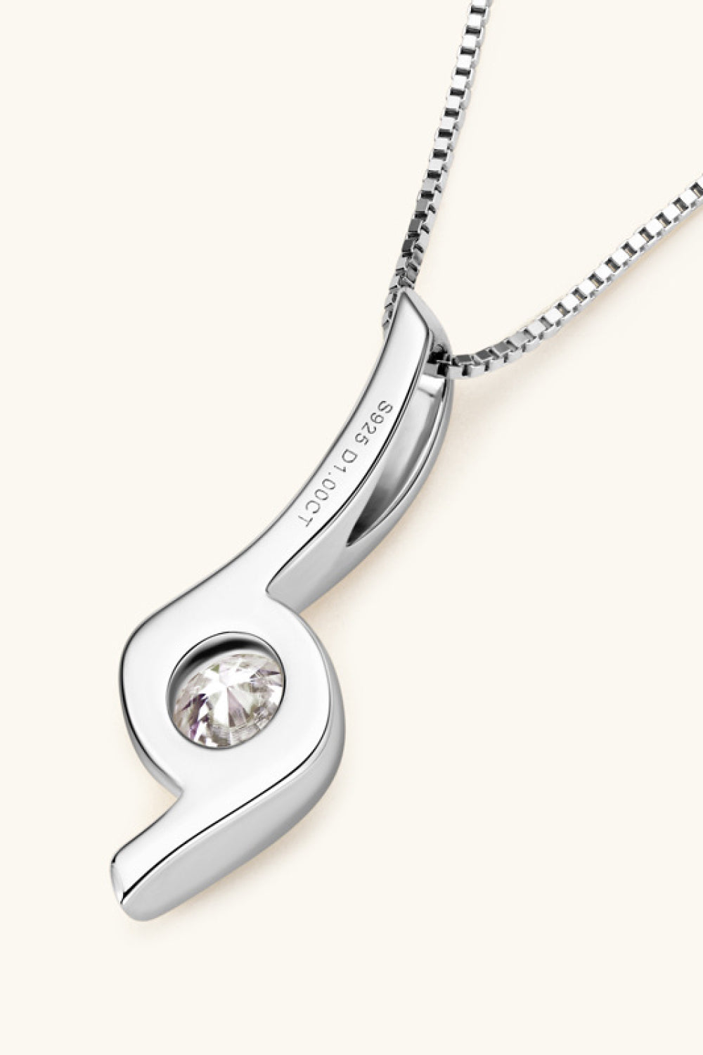 1 Carat Moissanite Silver Necklace apparel & accessories