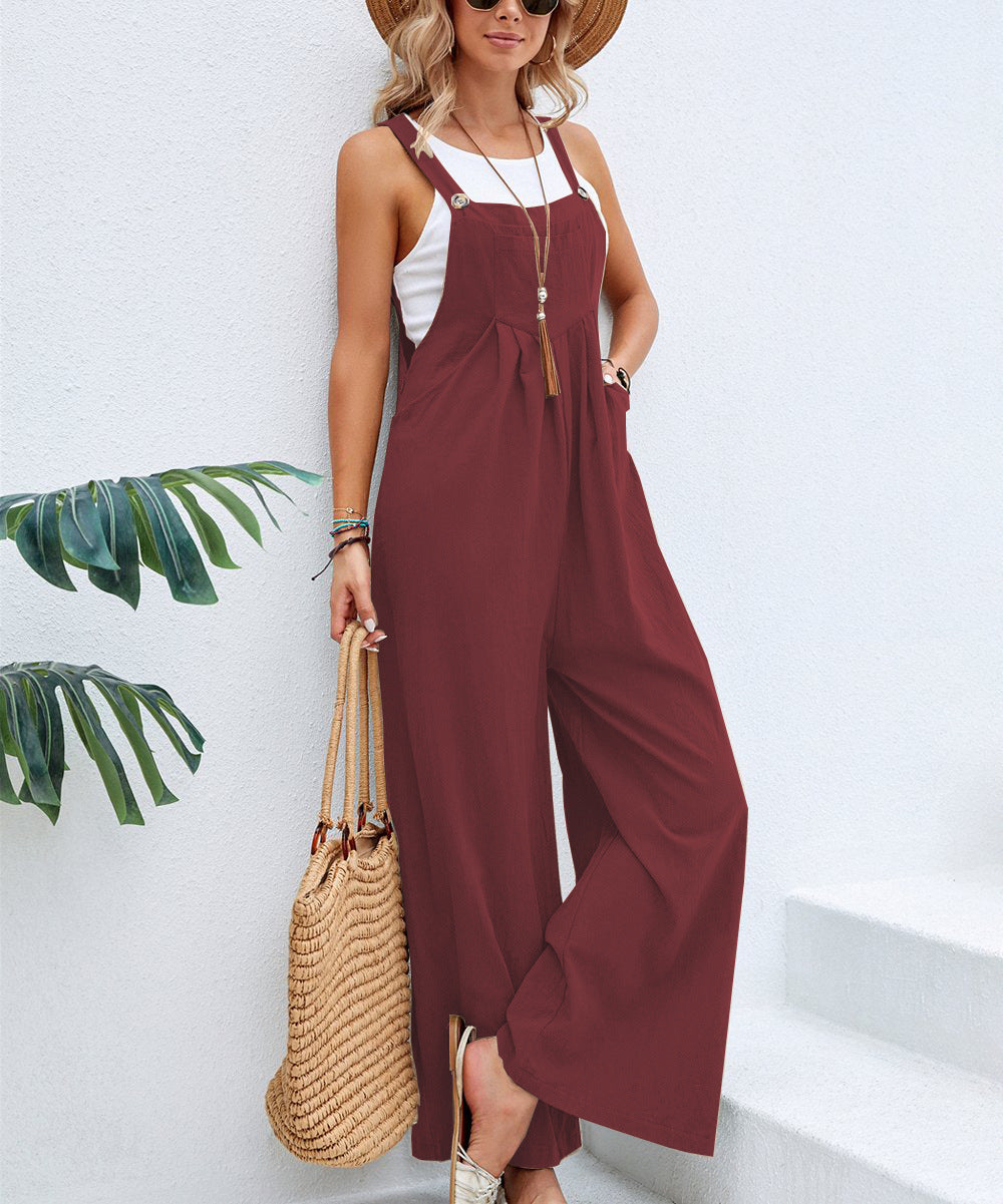 Women Long Bib Pants Overalls Loose Rompers apparel & accessories