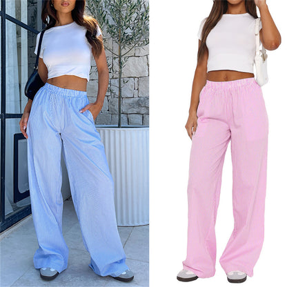 Women's Fashionable Loose High Waist Trousers apparel & accessories